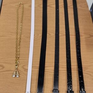 Collection Of 5 Belts And a Chain Wrap Belt (See Description)